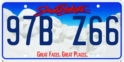 SD license plate 97BZ66