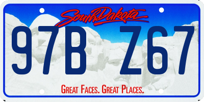 SD license plate 97BZ67