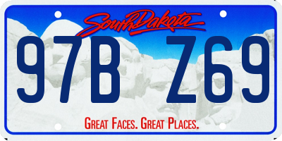 SD license plate 97BZ69