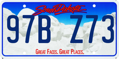 SD license plate 97BZ73