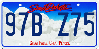 SD license plate 97BZ75