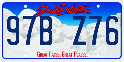 SD license plate 97BZ76