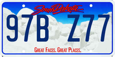 SD license plate 97BZ77