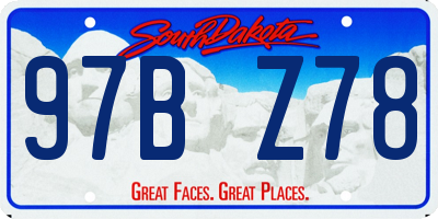 SD license plate 97BZ78