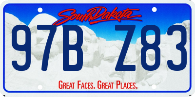 SD license plate 97BZ83