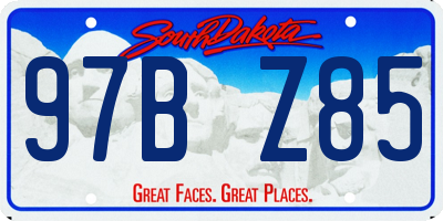 SD license plate 97BZ85