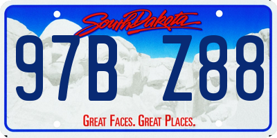 SD license plate 97BZ88