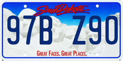 SD license plate 97BZ90