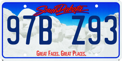 SD license plate 97BZ93