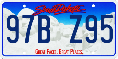 SD license plate 97BZ95
