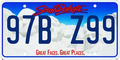 SD license plate 97BZ99