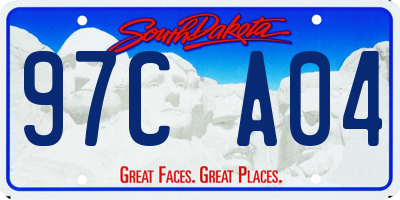 SD license plate 97CA04