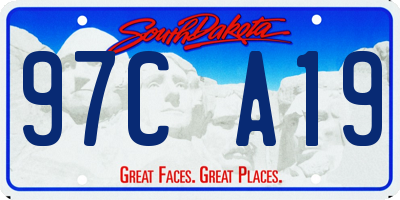 SD license plate 97CA19