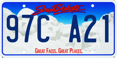 SD license plate 97CA21