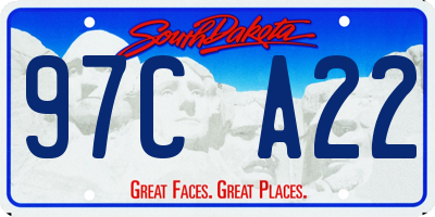 SD license plate 97CA22