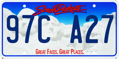 SD license plate 97CA27