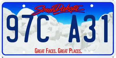 SD license plate 97CA31