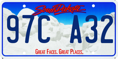 SD license plate 97CA32