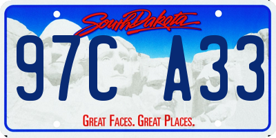 SD license plate 97CA33