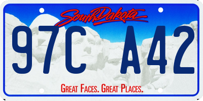 SD license plate 97CA42