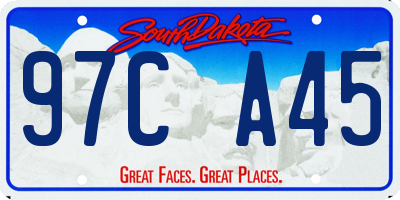 SD license plate 97CA45