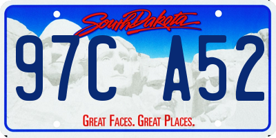 SD license plate 97CA52