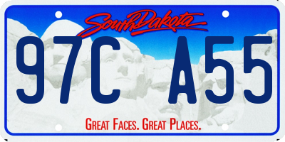 SD license plate 97CA55