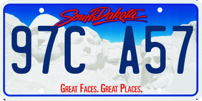 SD license plate 97CA57