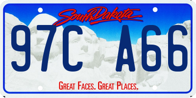 SD license plate 97CA66