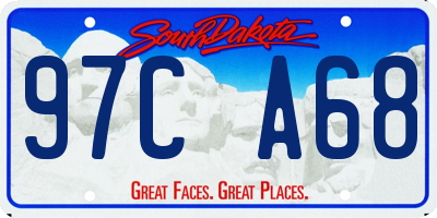 SD license plate 97CA68