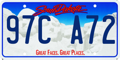 SD license plate 97CA72