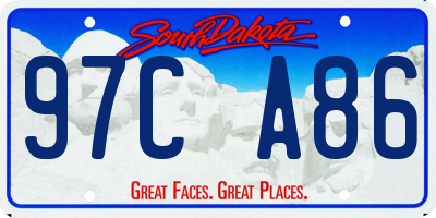SD license plate 97CA86