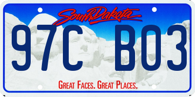 SD license plate 97CB03