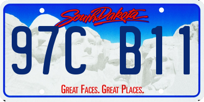 SD license plate 97CB11