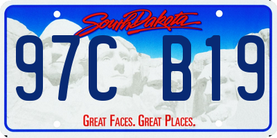 SD license plate 97CB19