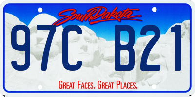 SD license plate 97CB21