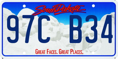 SD license plate 97CB34