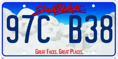 SD license plate 97CB38