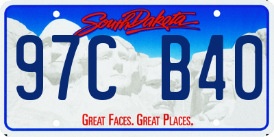 SD license plate 97CB40