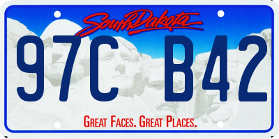 SD license plate 97CB42