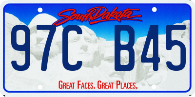 SD license plate 97CB45
