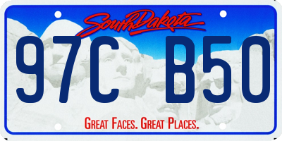 SD license plate 97CB50