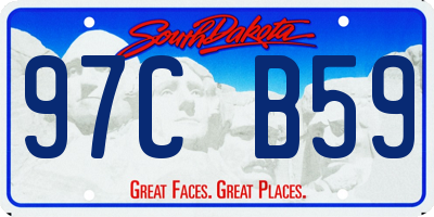 SD license plate 97CB59