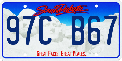SD license plate 97CB67