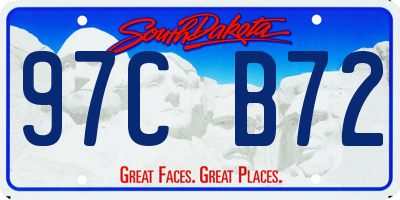 SD license plate 97CB72