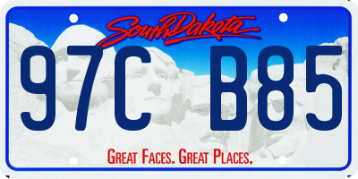SD license plate 97CB85