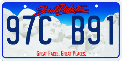SD license plate 97CB91