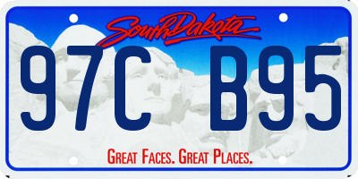 SD license plate 97CB95
