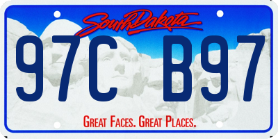 SD license plate 97CB97