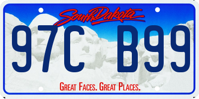 SD license plate 97CB99